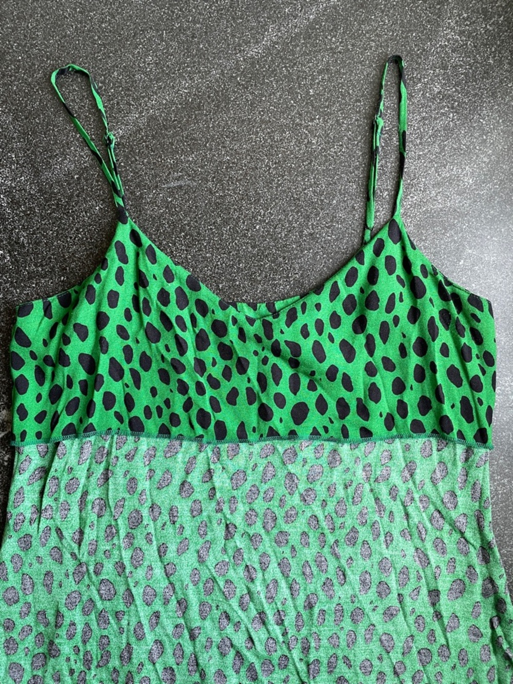 Reformation Ventura Green and Black Spotted Mini Dress Size Women’s Large (L) - Picture 9 of 13